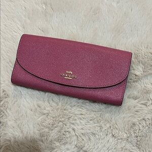 Coach Pink Leather Wallet